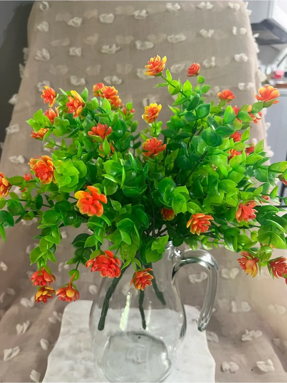 Fall Orange Flower Artificial Outdoor Plant - Home Accents